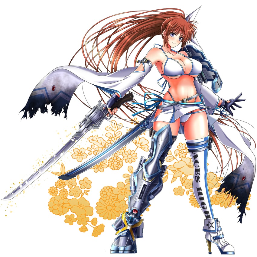 takamachi nanoha (lyrical nanoha and 1 more) drawn by kiriya_(aprikose_0312)