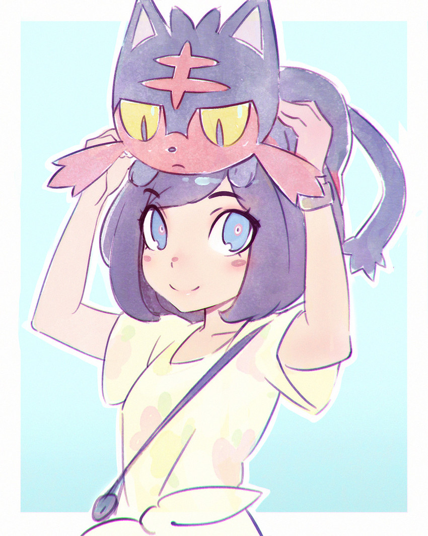 selene and litten (pokemon and 1 more) drawn by ilya_kuvshinov