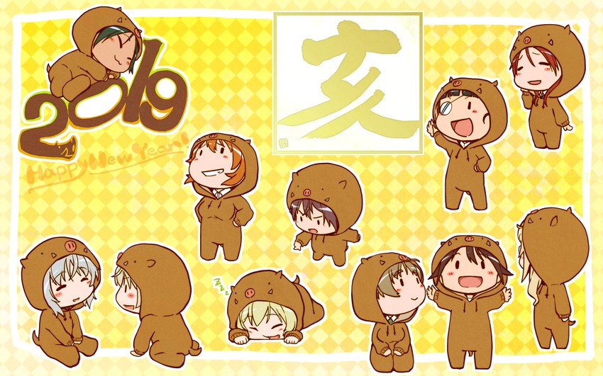 sanya v. litvyak, eila ilmatar juutilainen, miyafuji yoshika, erica hartmann, gertrud barkhorn, and 6 more (world witches series and 1 more) drawn by kuro_ari_(pixiv)