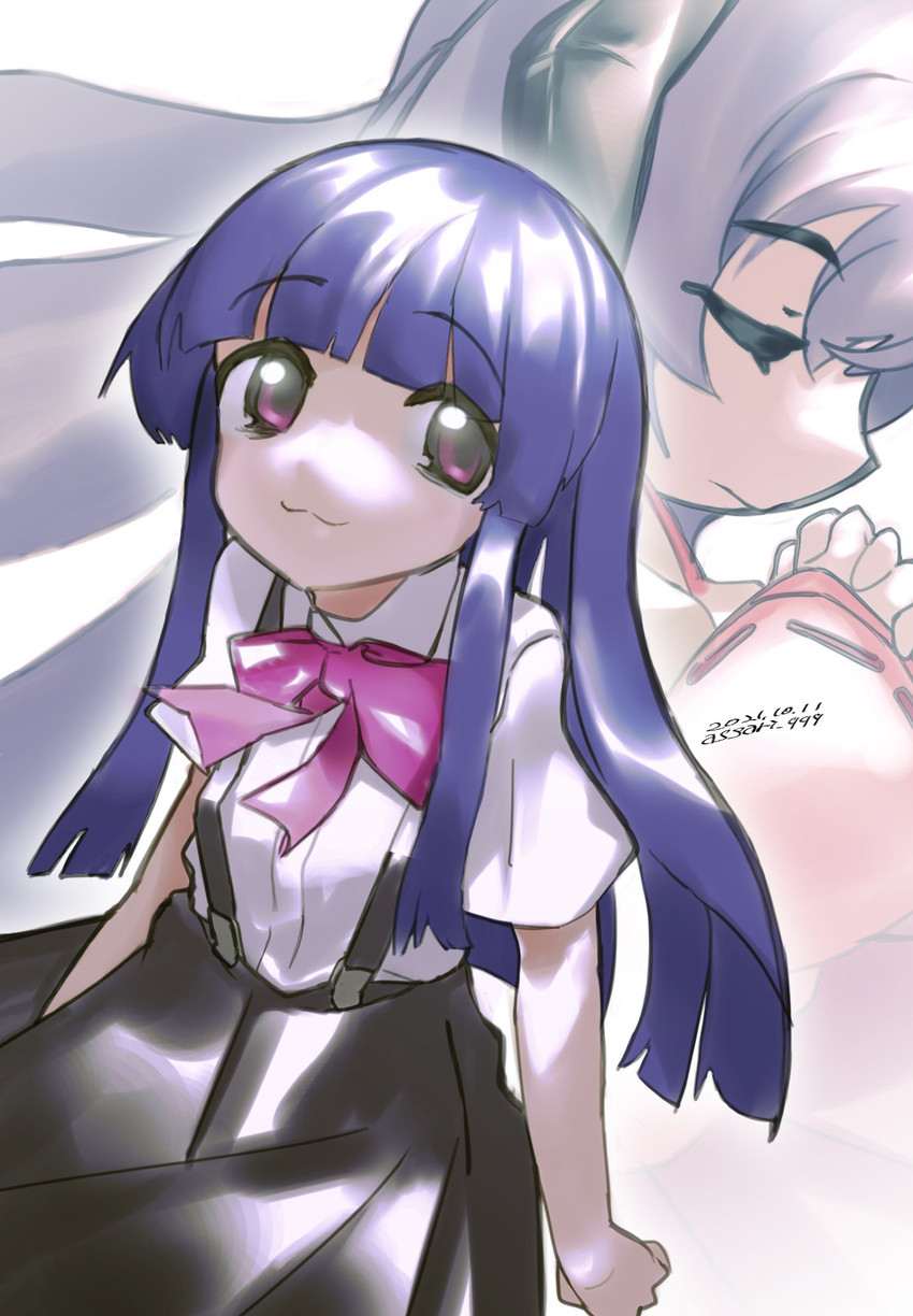 furude rika and hanyuu (higurashi no naku koro ni) drawn by poppy10100