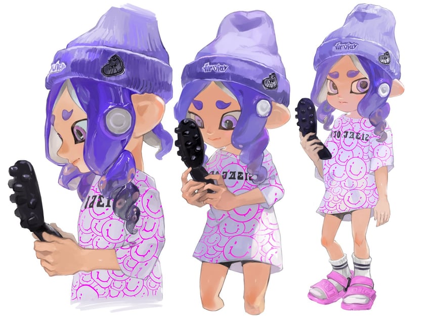 octoling player character and octoling girl (splatoon) drawn by ga4me4