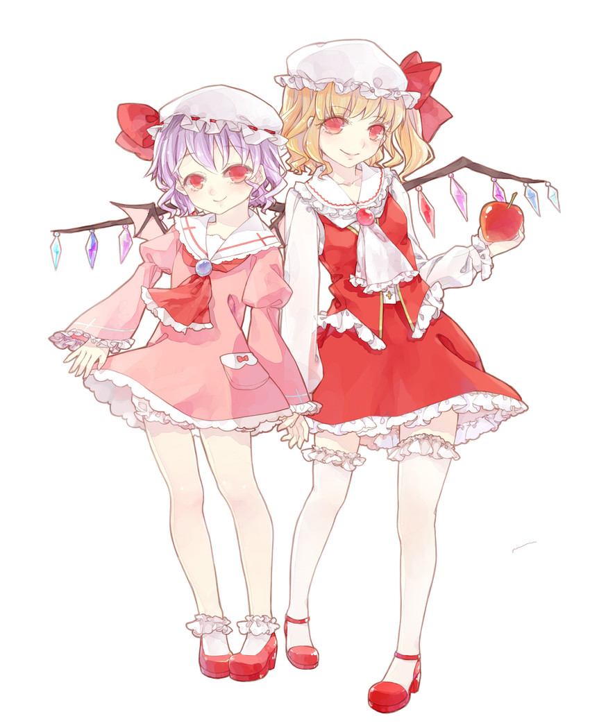 remilia scarlet and flandre scarlet (touhou) drawn by tsukimiya_kamiko