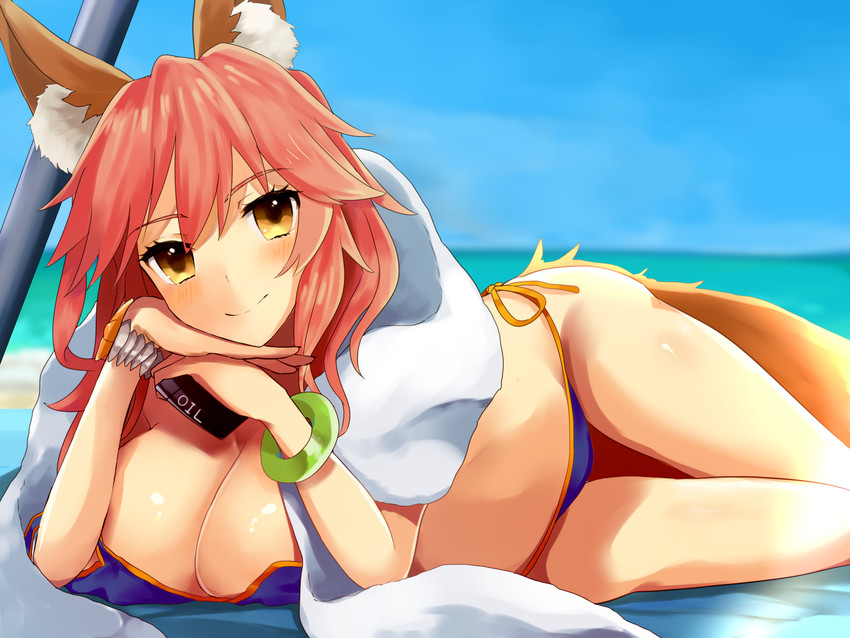 tamamo and tamamo no mae (fate and 1 more) drawn by guricoogen