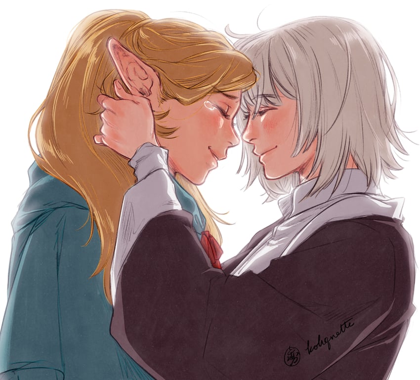 marcille donato and falin touden (dungeon meshi) drawn by irene_koh