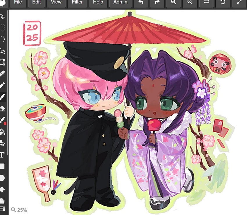 tenjou utena and himemiya anthy (shoujo kakumei utena and 1 more) drawn by laz_(wancchaco)