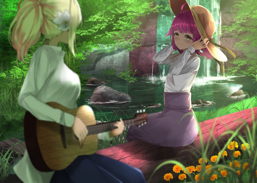 tennoji rina and miyashita ai (love live! and 1 more) drawn by orein