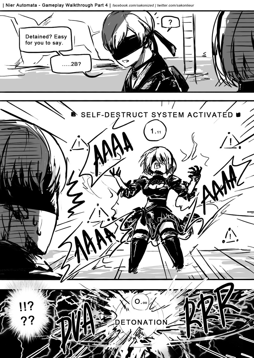 2b and 9s (nier and 1 more) drawn by sakon04