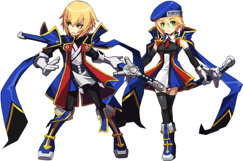 noel vermillion and jin kisaragi (blazblue and 1 more)