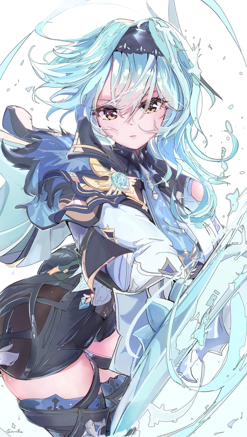 eula (genshin impact) drawn by hooriyuu