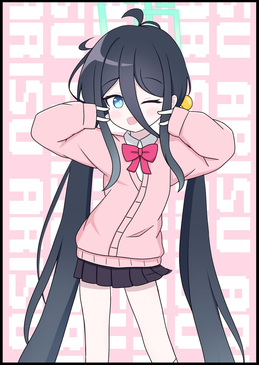 aris (blue archive and 1 more) drawn by iisa111111