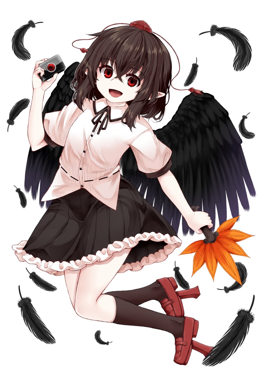 shameimaru aya (touhou and 1 more) drawn by zetsumame