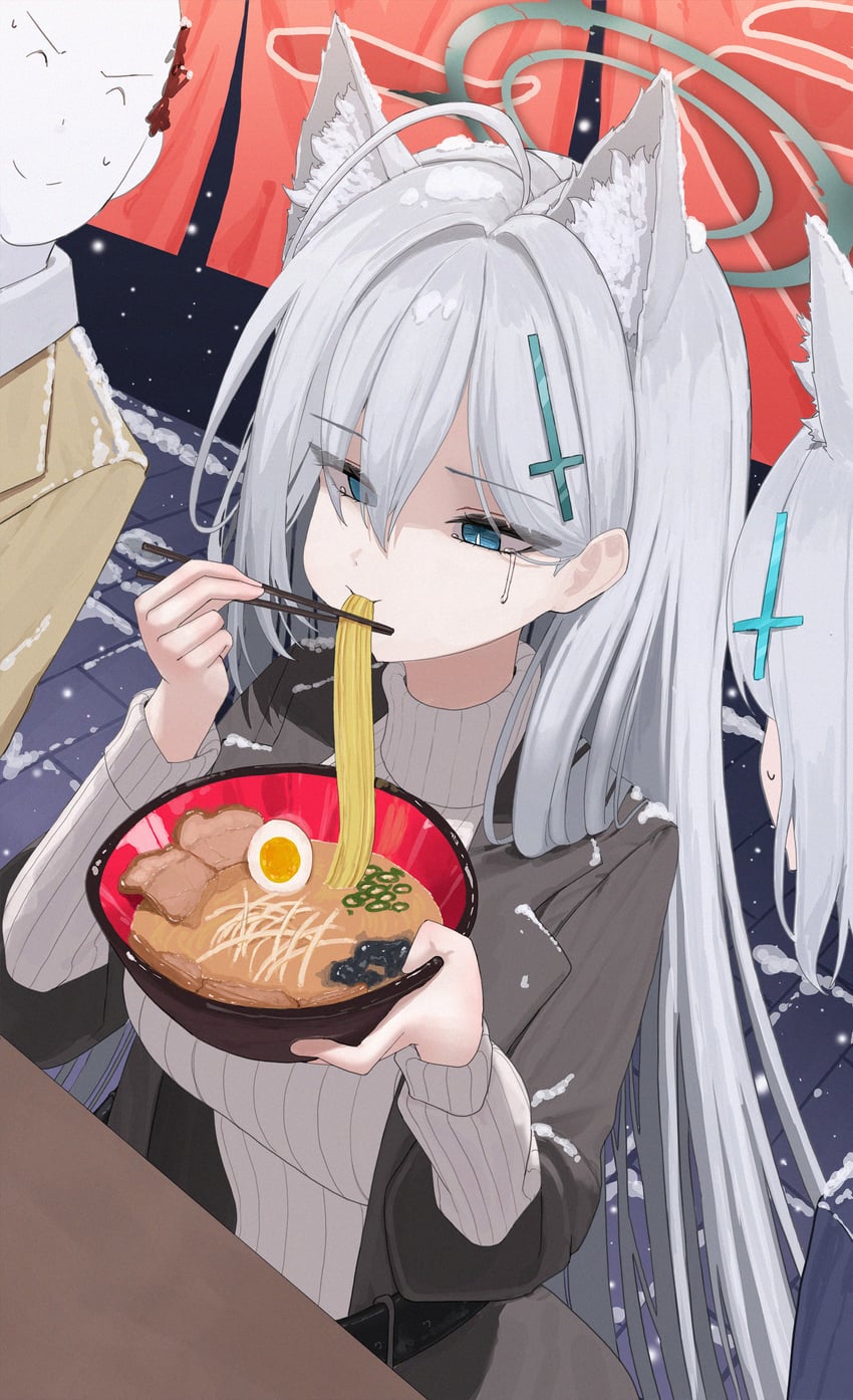 sensei, doodle sensei, shiroko, and shiroko terror (blue archive) drawn by maji_(majidesu3)