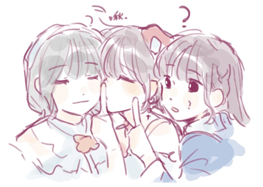 sakurai hina, kurusu rin, and hayama fuka (love live! and 2 more) drawn by woodonly