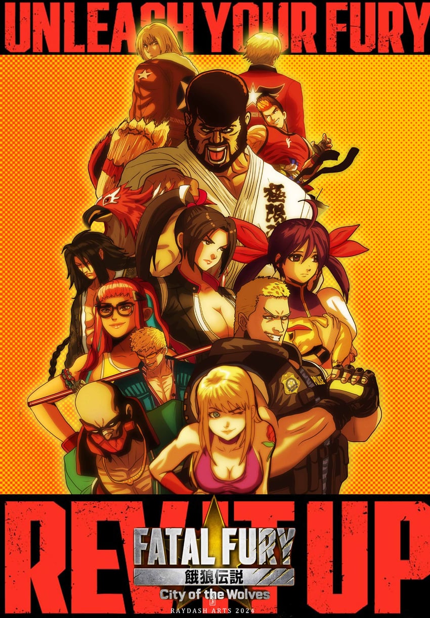 shiranui mai, terry bogard, b. jenet, rock howard, billy kane, and 9 more (the king of fighters and 3 more) drawn by raydash30