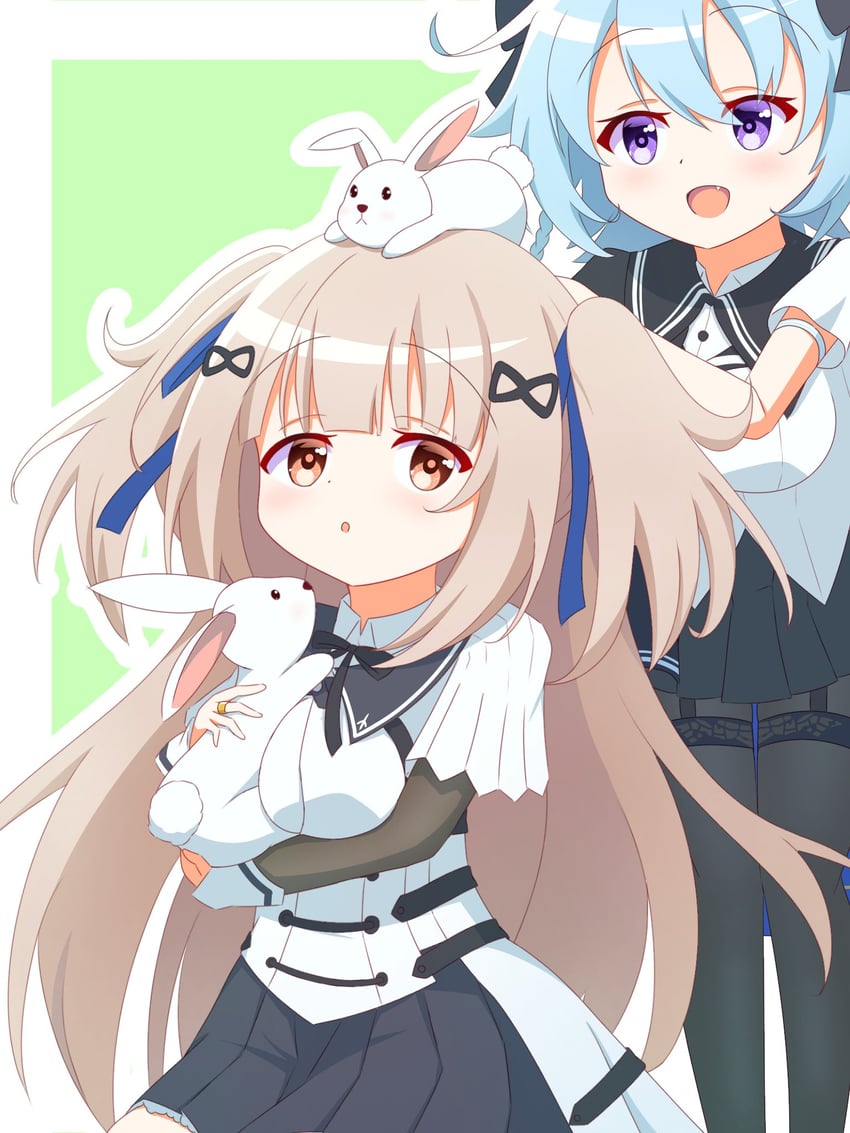 mori tatsuki and tada shiera (assault lily) drawn by ri_(pikatexiu_106)