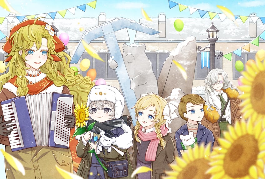 windsong, vila, avgust, and nina (reverse:1999) drawn by onikura_minori_(artist)