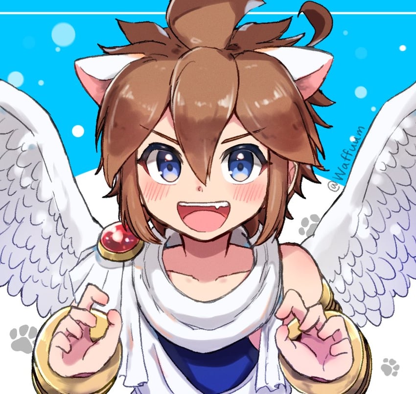 pit (kid icarus and 1 more) drawn by waffuum