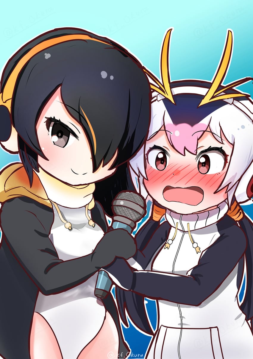 emperor penguin and royal penguin (kemono friends) drawn by ookura_haruto