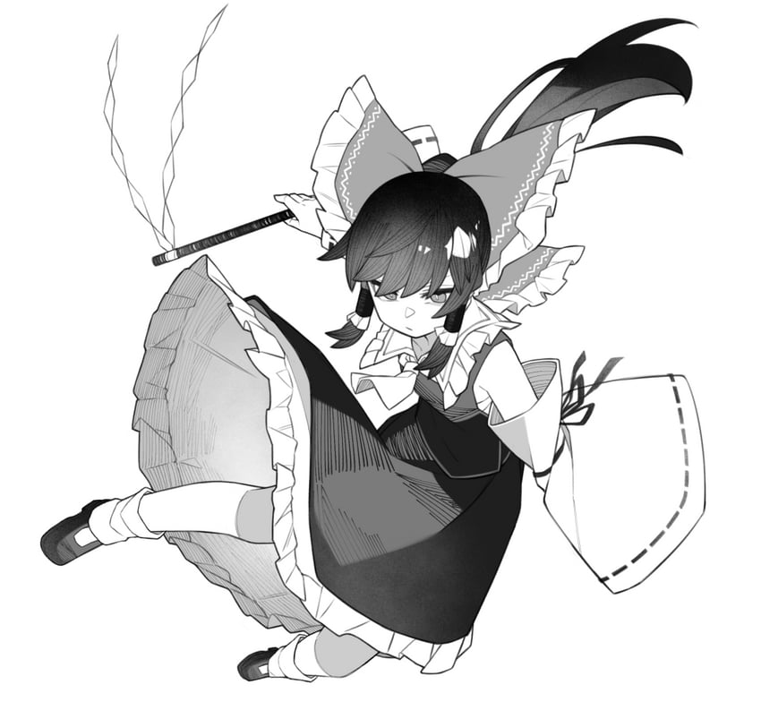 hakurei reimu (touhou and 1 more) drawn by ch00suke
