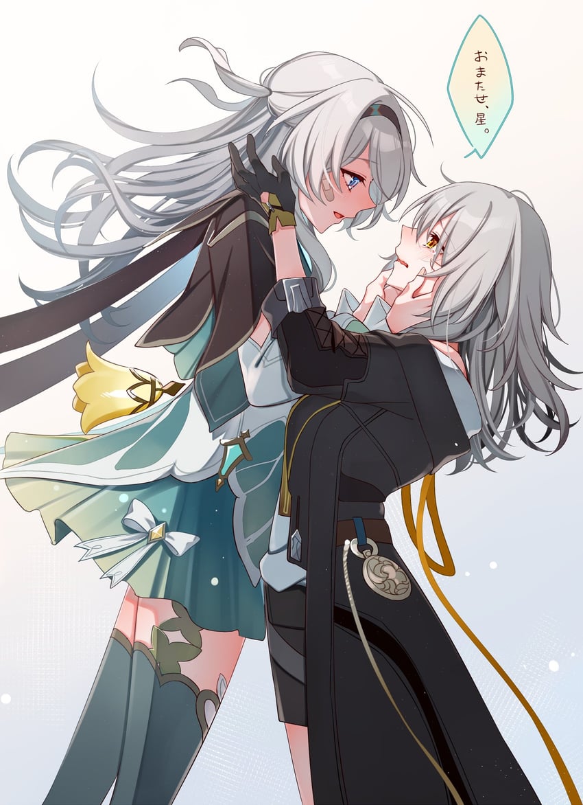 trailblazer, firefly, and stelle (honkai and 1 more) drawn by gel_(nukoleg)