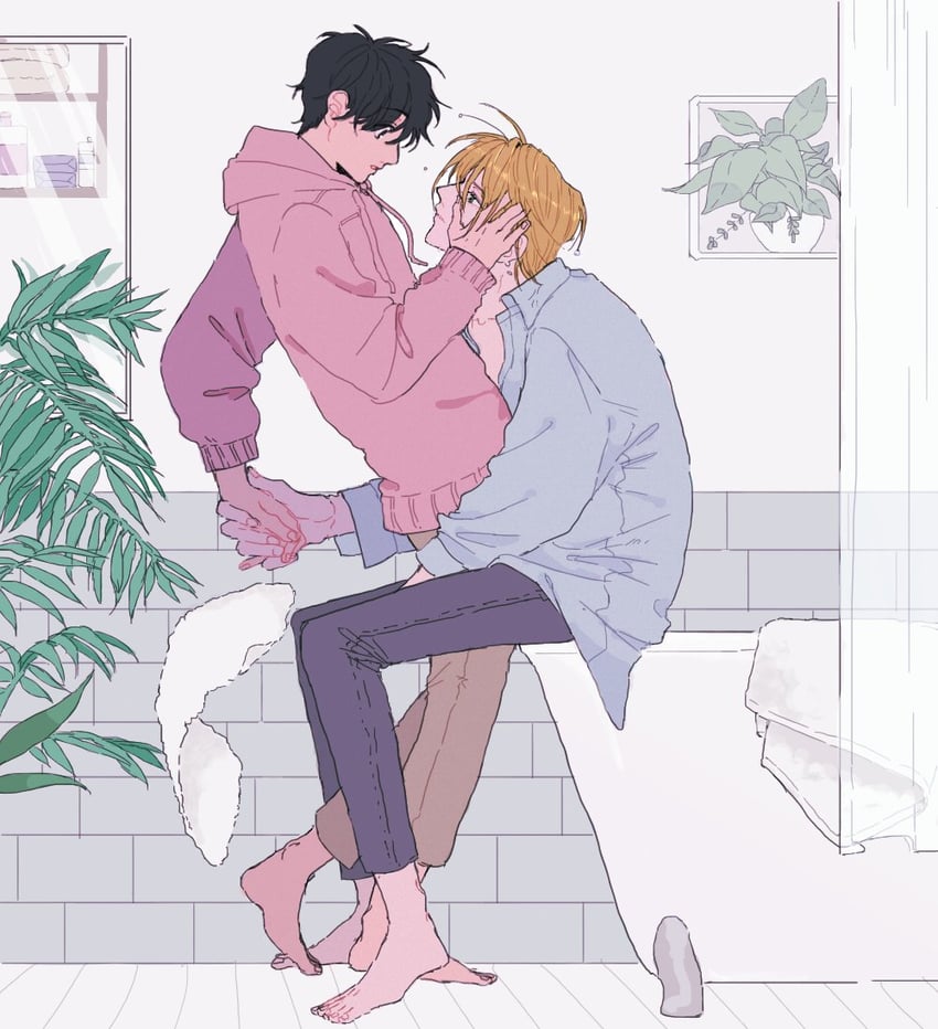 ash lynx and okumura eiji (banana fish) drawn by a_co_pi