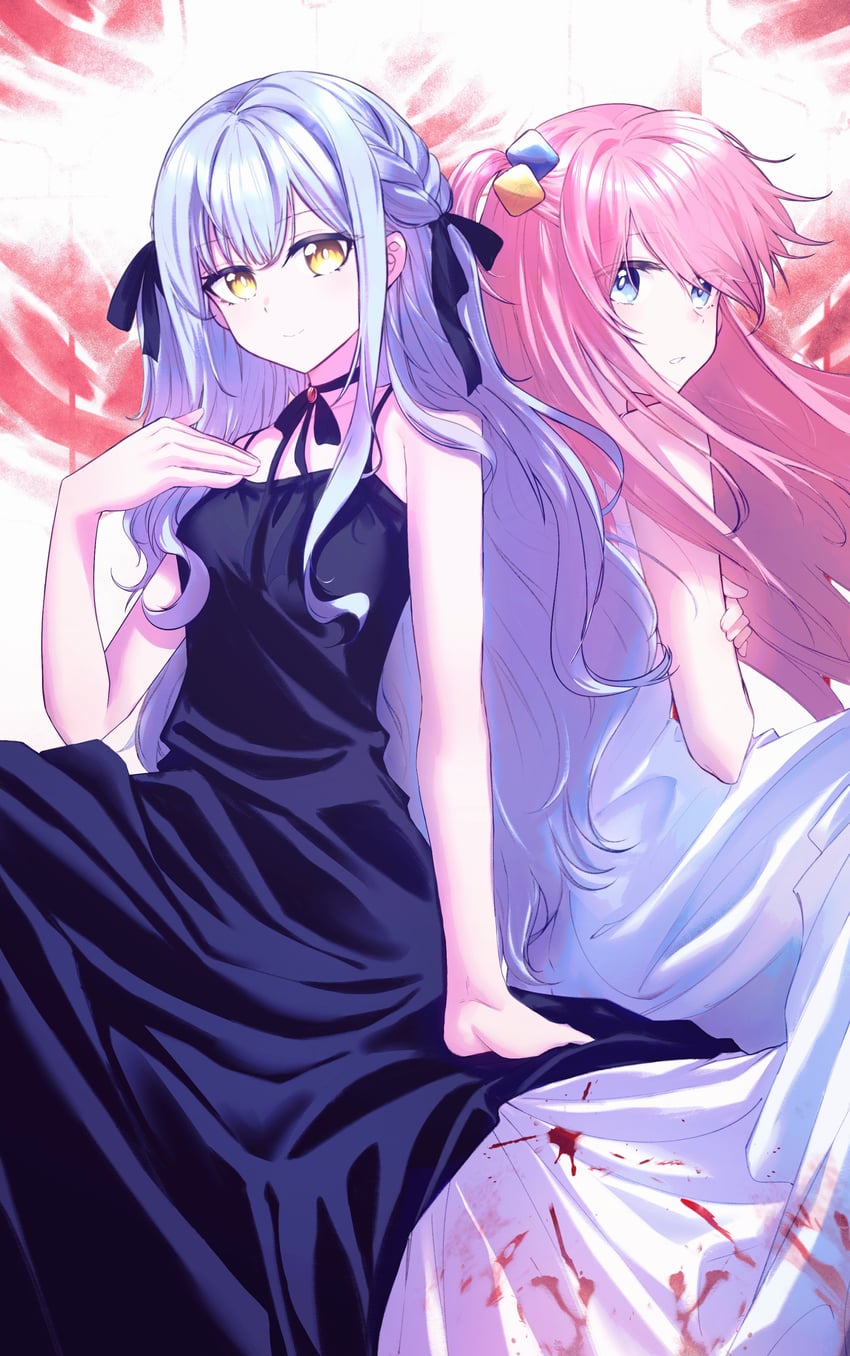 gotoh hitori and togawa sakiko (bang dream! and 2 more) drawn by lingzeerxisi