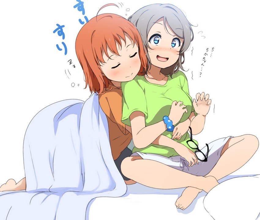 watanabe you and takami chika (love live! and 1 more) drawn by icehotmilktea