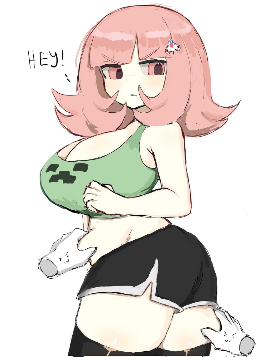 nanami chiaki and creeper (danganronpa and 3 more) drawn by m3link