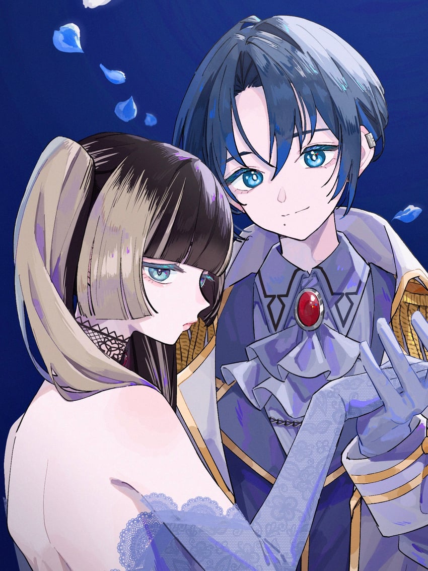 juufuutei raden and hiodoshi ao (hololive and 1 more) drawn by yuri_yutaka
