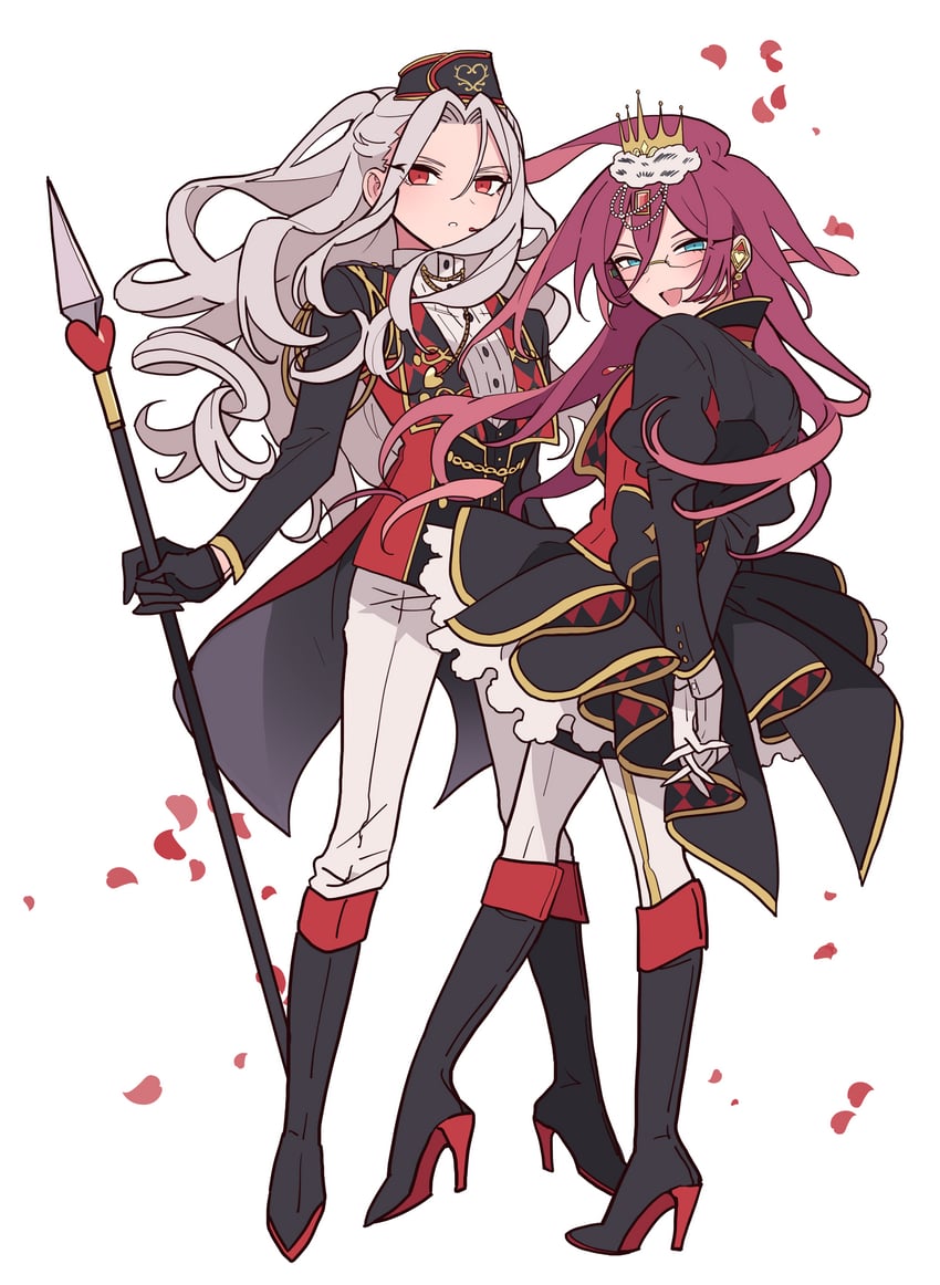 saegusa ibara and ran nagisa (ensemble stars!) drawn by meremero