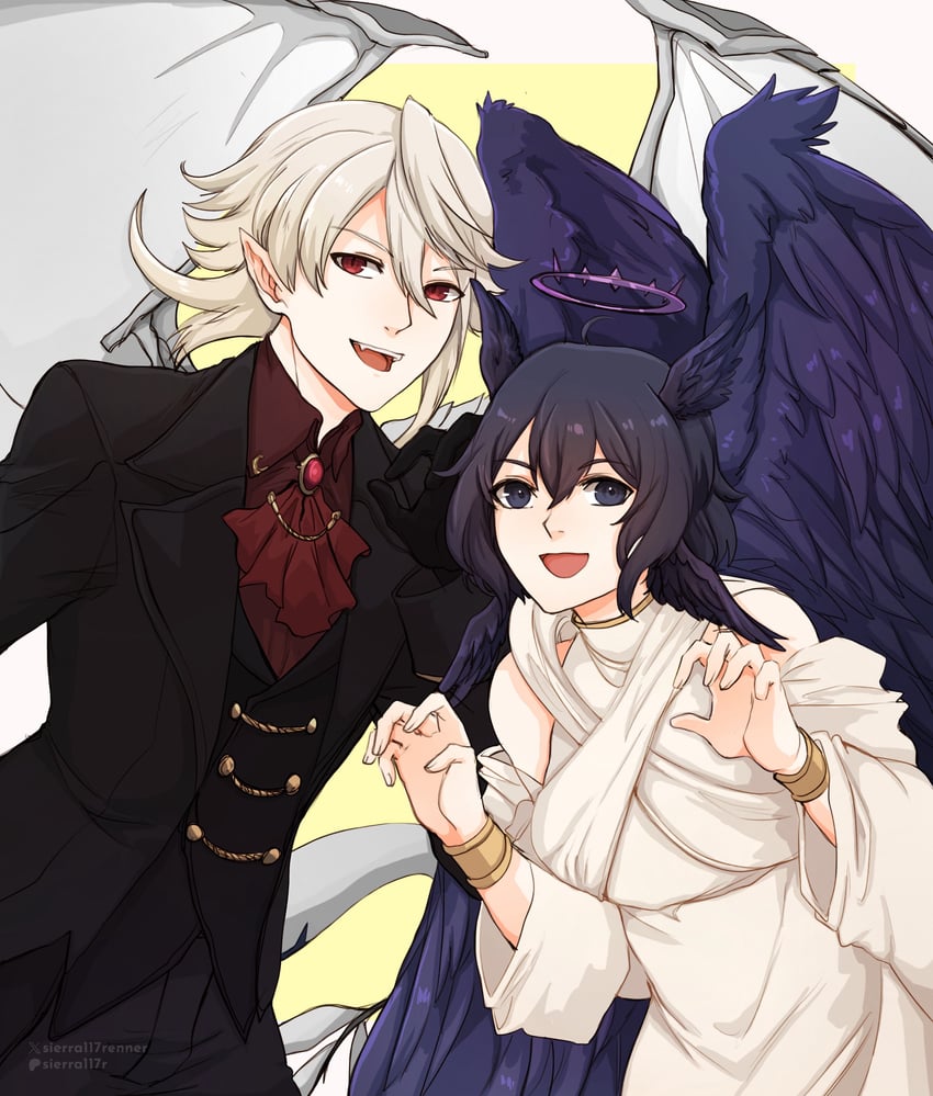 male corrin and female morgan (fire emblem and 2 more) drawn by sierra117renner