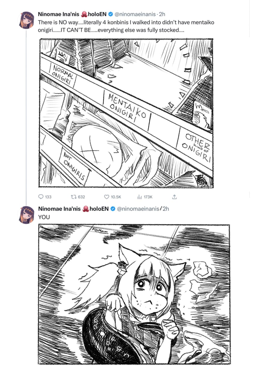 gawr gura and ninomae ina'nis (hololive and 2 more) drawn by feelsgoodmmm