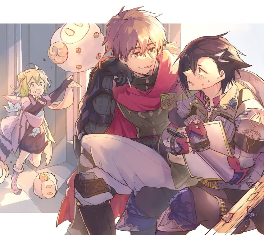 hector, mandricardo, paris, and apollo (fate and 1 more) drawn by tumikilondon5