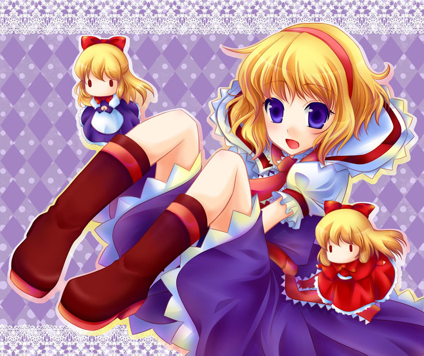 alice margatroid, shanghai doll, and hourai doll (touhou) drawn by ishika