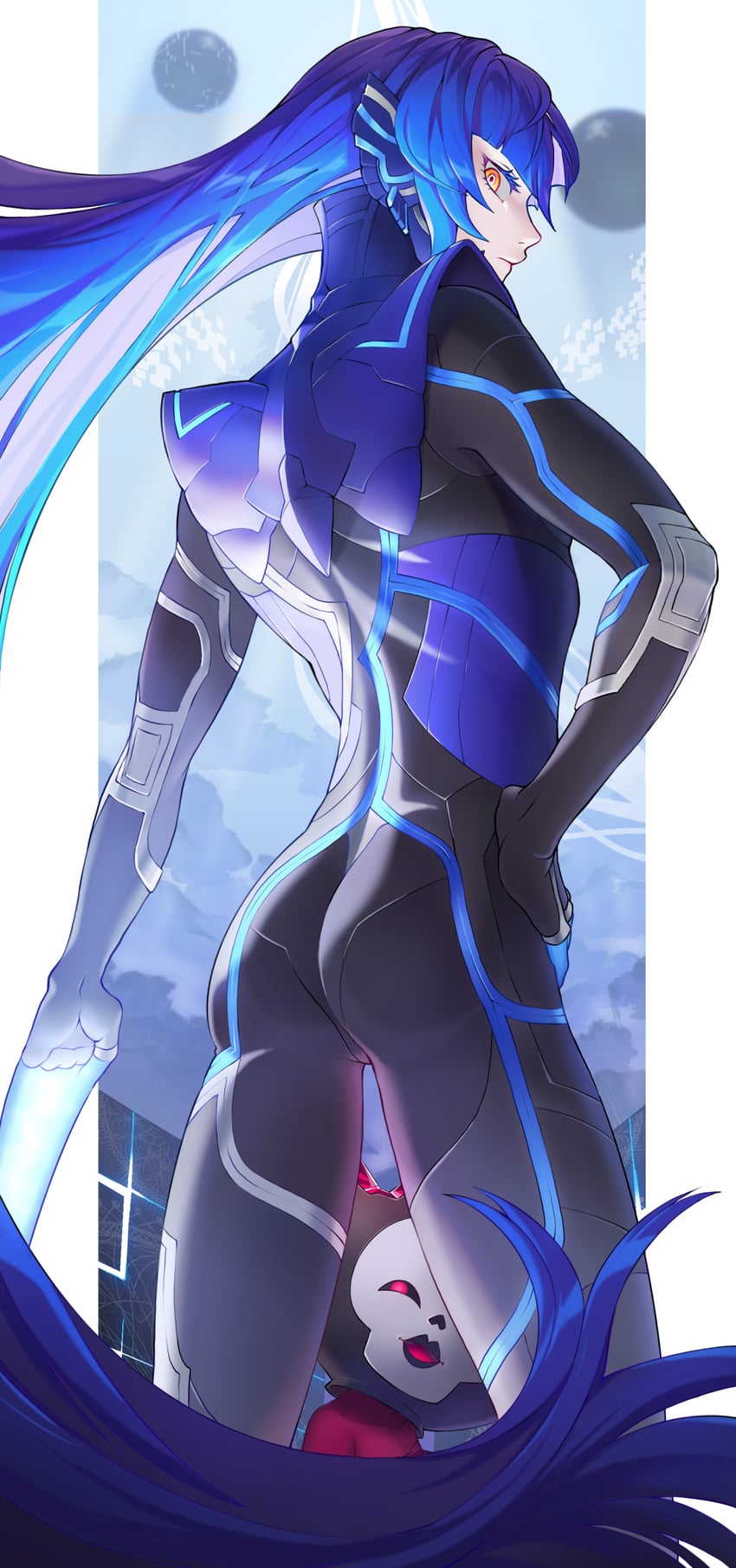 protagonist and miman (shin megami tensei and 1 more) drawn by ggggogiiii