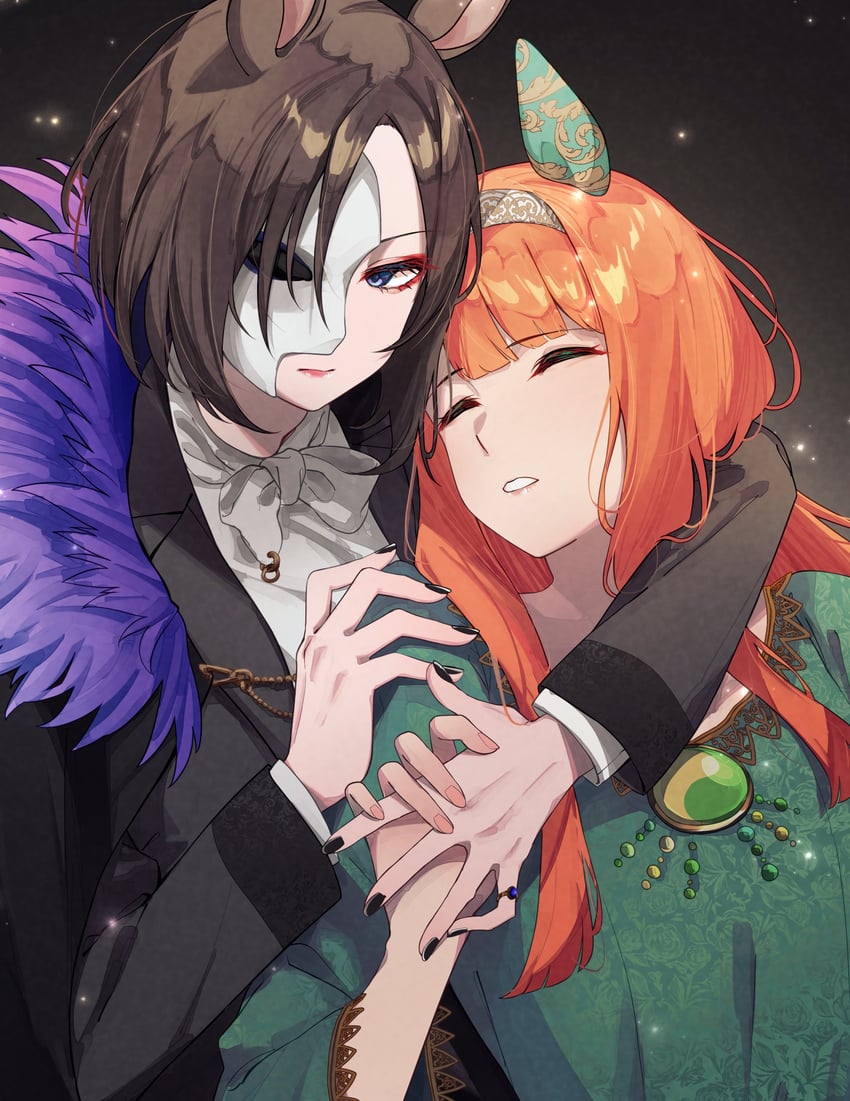 silence suzuka and air groove (umamusume) drawn by sugamo_(rainysnowy108)