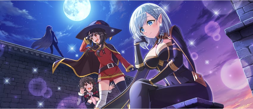megumin, yunyun, alpha, and beta (kono subarashii sekai ni shukufuku wo! and 2 more)