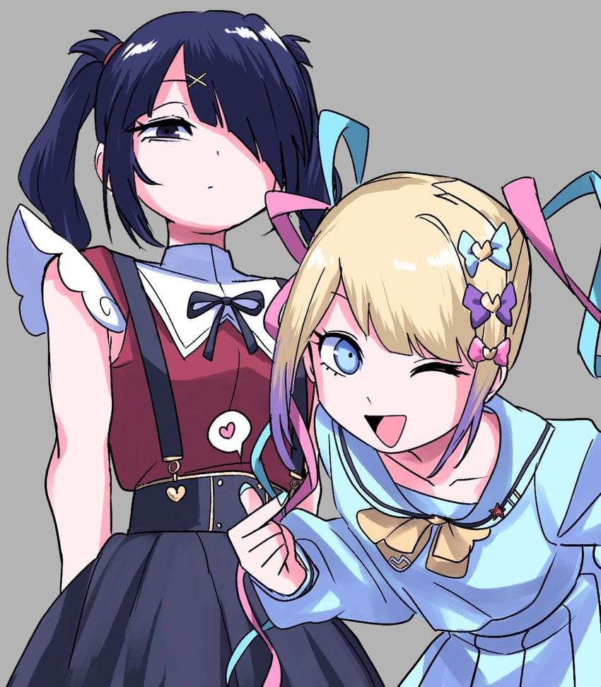 chouzetsusaikawa tenshi-chan and ame-chan (needy girl overdose) drawn by nasu_(ilo_a5)