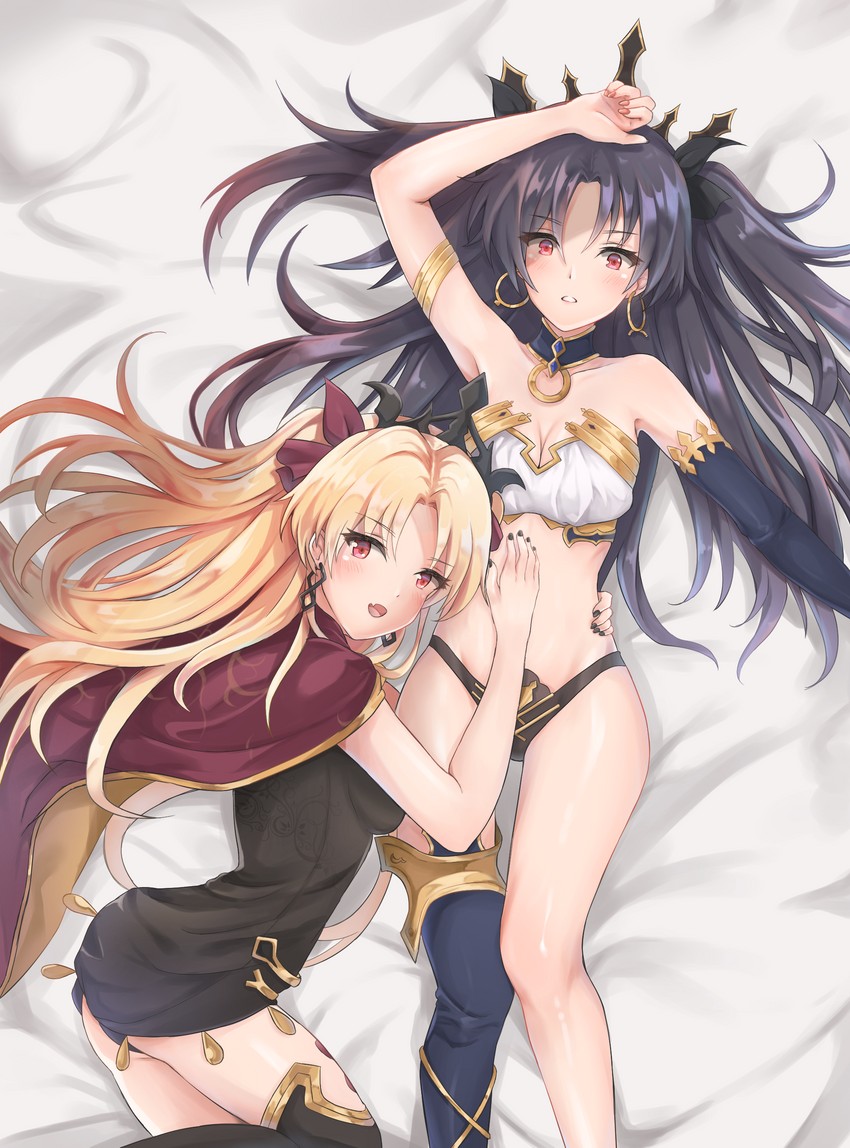 ereshkigal and ishtar (fate and 1 more) drawn by cuna_(qunya)