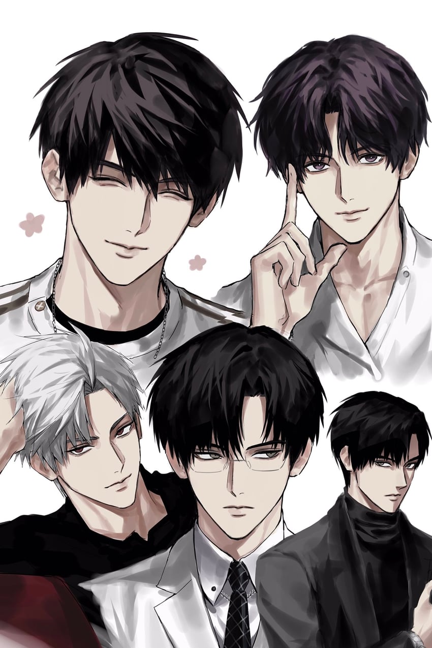 sylus, zayne, and caleb (love and deepspace) drawn by sso_s