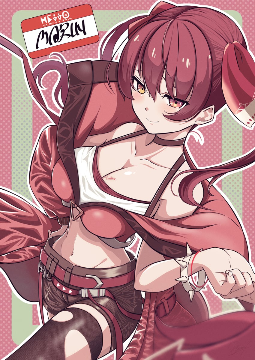 houshou marine, ki-sikil, and evil twin ki-sikil (hololive and 1 more) drawn by utsumichaba