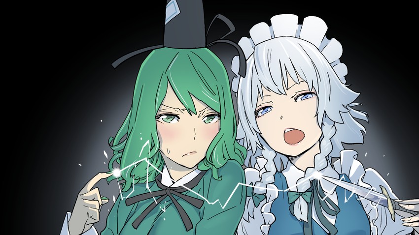 izayoi sakuya and soga no tojiko (touhou) drawn by kawayabug