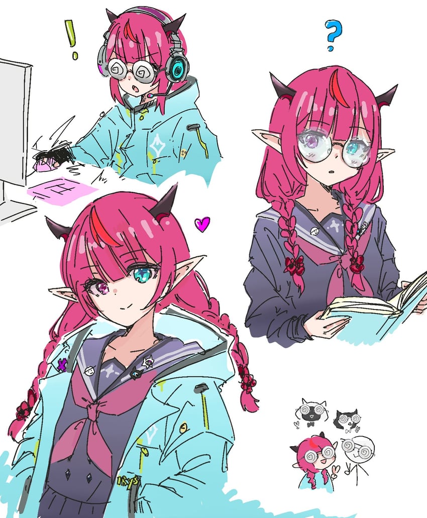 bloom, gloom, irys, and guyrys (hololive and 1 more) drawn by mangotaingo