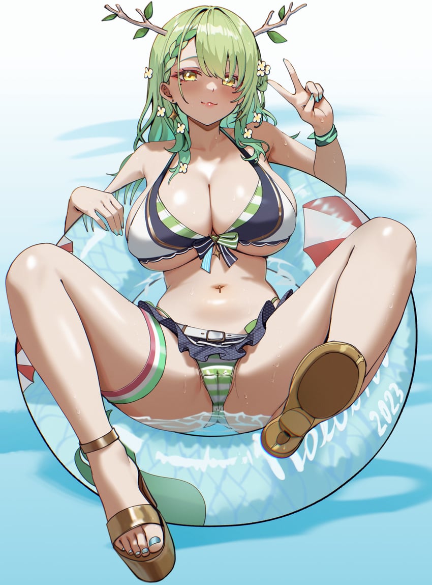 ceres fauna (hololive and 1 more) drawn by kaiend