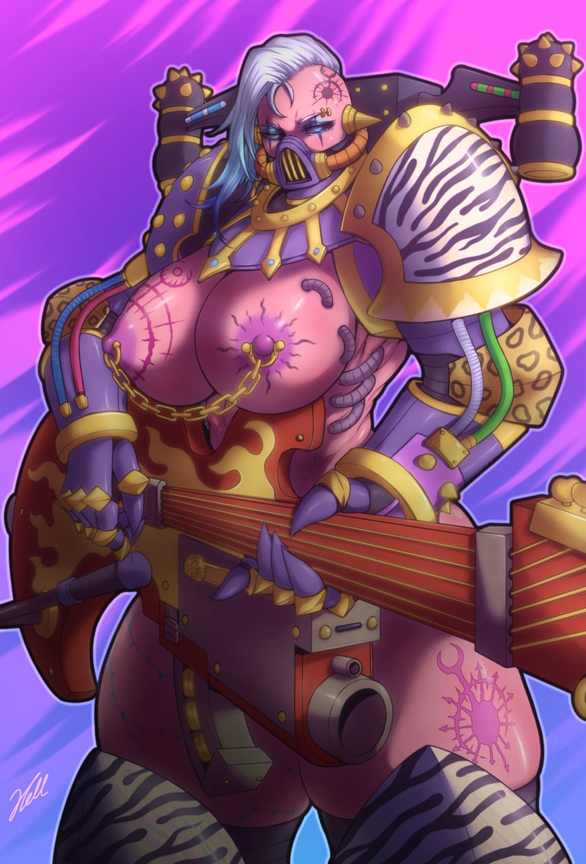 adeptus astartes and chaos space marine (warhammer 40k) drawn by hellcross_(dkrejd2000)