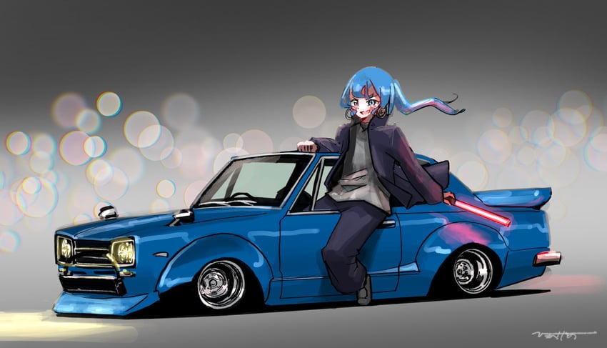 hoshimachi suisei (hololive and 1 more) drawn by hikageno