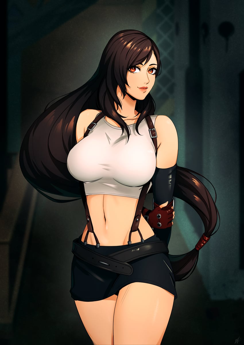 tifa lockhart (final fantasy and 1 more) drawn by eightyfourart
