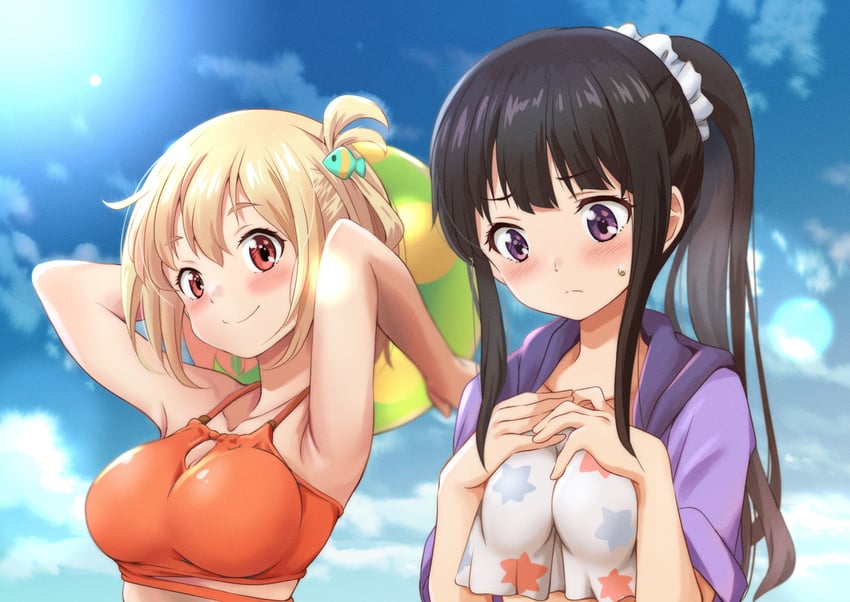 nishikigi chisato and inoue takina (lycoris recoil) drawn by kurumiyasan_ns