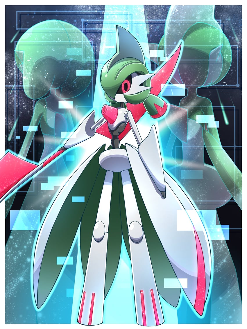 gardevoir, gallade, and iron valiant (pokemon) drawn by shabana_may