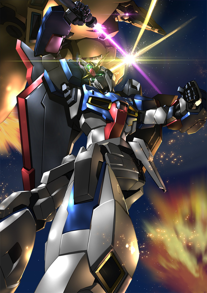zeta gundam and the o (gundam and 1 more) drawn by paintedmike